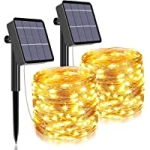 Qaxlry 480 LED & 160-Ft Solar String Lights 2-Pack @ $19.99