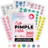 260Pcs Cute Pimple Patches for Face – Hydrocolloid Acne and Zit Patches – Blemish Stickers for Face…