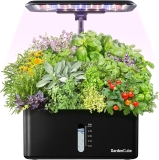 Hydroponics Growing System Indoor Garden: Herb Garden Kit Indoor with LED Grow Light Quiet Smart…