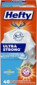 Hefty Ultra Strong 13 Gallon Trash Bags, Tall Kitchen Trash Bags 13 Gallon Size, Drawstring Closure, Continuous Odor Control, White, Clean Burst Scent, 40 Bags @ $5.78