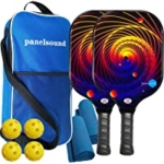 Panel Sound USAPA Approved Fiberglass Pickleball Paddles Set of 2 @ $26.99