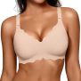 OEAK Women Jelly Bras No Underwire Scalloped Push Up Buttery Soft Tshirt Bra Seamless Full Coverage Convertible Everyday Bra @ $8.49