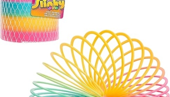 Slinky the Original Walking Spring Toy, 5-inch Diameter Plastic Rainbow Giant Slinky, Fidget Toy, Kids Toys for Ages 5 Up by Just Play @ $3.32
