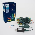 Philips 100 LED 8 Function Multicolor Christmas Lights 35.3ft @ $4.71