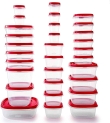 Rubbermaid 60-Piece Food Storage Containers with Lids, Microwave and Dishwasher Safe, Red Color,…