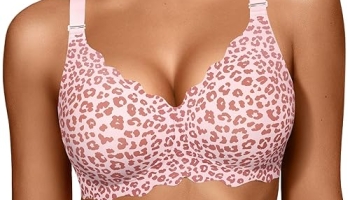 OEAK Women Jelly Bras No Underwire Scalloped Push Up Buttery Soft Tshirt Bra Seamless Full Coverage Convertible Everyday Bra @ $9.34