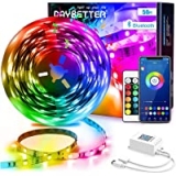 DAYBETTER Led Strip Lights Smart w/App Control Remote 5050 RGB @ $11.44