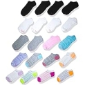 20-Pack Hanes Girls Super No Show Socks (Size: Medium in Assorted Colors) @ $10.00