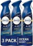 Febreze Air Mist Air Freshener Spray, Odor-Fighting Room Spray, Air Fresheners for Home and Bathroom and Kitchen, Aerosol Can, Ocean Scent, 8.8oz, 3 Count