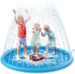 Jasonwell Splash Pad Sprinkler for Kids 68″ Splash Play Mat Outdoor Water Toys Inflatable Splash Pad Baby Toddler Pool Boys Girls Children Outside Backyard Dog Sprinkler Pool for Age 3 4 5 6 7 8 9 10
