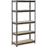 Muscle Rack 5-Shelf Heavy Duty 30 W x 12 D x 60 H Inch Steel Shelving (Silver) @ $48.48