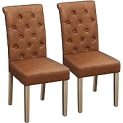 Yaheetech Dining Chairs Button Tufted Parsons Diner Chairs @ $80.74