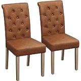 Yaheetech Dining Chairs Button Tufted Parsons Diner Chairs @ $80.74