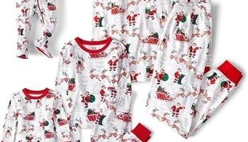 The Children’s Place Family Matching, Christmas and Holiday Pajama Sets, Cotton – (size: 0-3 Months) @ $4.1