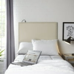 Mainstays Modern Upholstered Polyester Twin Headboard @ $29.98