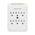 Monoprice 6 Outlet Power Surge Protector Slim Wall Tap 540 Joules @ $7.64