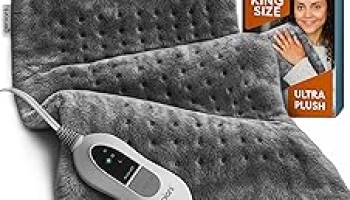 GENIANI Electric Throw – XL Electric Heating Pad for Back Pain & Cramps Relief, Birthday for Women Men Auto Shut Off, Machine Washable, Heat Pad for Neck & Shoulder, 12×24″, Tabby GrayGENIANI Electric Throw – XL Electric Heating Pad for B… @ $29.97