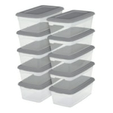 10-Pack Sterilite 6-Quart Plastic Storage Boxes with Titanium Lid @ $10.98