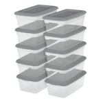 10-Pack Sterilite 6-Quart Plastic Storage Boxes with Titanium Lid @ $10.98