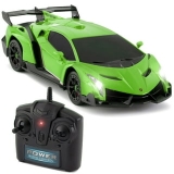 Best Choice Products 1/24 Officially Licensed RC Lamborghini Veneno Sport Racing Car w/ 2.4GHz Remote Control – Lime Green @ $18.99