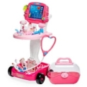Best Choice Products Play Doctor Kit for Kids, Pretend Medical Station Set with Carrying Case, Mobile Cart – Pink @ $32.99