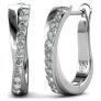 Cate & Chloe Amaya 18k White Gold Plated Hoop Earrings with Swarovski Crystals Gift for Women @ $17.99