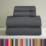 Clara Clark Queen Sheets Set, 1800 Series 4 Piece Deep Pocket Sheets, 100% Soft Microfiber Bed Sheets Set, Gray @ $17.49