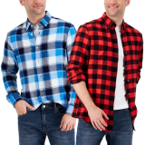 Club Room Men’s Regular-Fit Plaid Flannel Shirt $8.95 (Reg. $39.50) – 6 Colors – S to 2XL @ $8.95