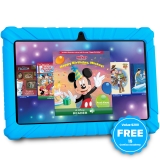 Contixo 7″ Kids Tablet, 2024 Model, STEM Learning, Educational Tablet for Ages 3-12, Contixo Academy, Android, WiFi – Blue