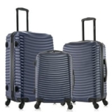 3-Piece Dukap Adly Hardside Lightweight Luggage Sets with Spinner Wheels, Handle, Trolley (Blue) @ $114.25