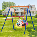 Gikpal Outside 440lbs Kids Swing Set with 1 40 Inch Saucer Tree Swing & 1 Heavy Duty A-Frame Metal Swing Stand @ $109.99