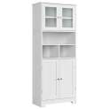 Homfa Kitchen Hutch Linen Cabinet, 58” Tall Bathroom Cabinet with Doors and Shelves @ $109.99