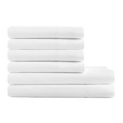 Hotel Style 6-Piece 1,000-Thread-Count Egyptian Cotton-Rich Luxury Bed Sheet Set, Queen, Arctic White @ $25.00