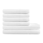 Hotel Style 6-Piece 1,000-Thread-Count Egyptian Cotton-Rich Luxury Bed Sheet Set, Queen, Arctic White @ $25.00