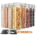 8 GLASS JARS WITH HINGED LIDS @ $22