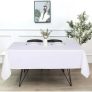 LUSHVIDA Rectangle Stain and Water Resistant Table Cover for Kitchen Dining Room (60×84 inch, White) @ $10.99