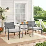3-Piece Mainstays Alexandra Square Outdoor Furniture Patio Bistro Set (Gray) @ $99.00
