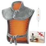 MaxKare Large Back & Shoulder Heating Pad w/ Auto Shut-off (Gray)