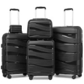Melalenia Hard Shell Expandable 5 Piece Luggage Set with Spinner Wheels (Various Colors) @ $142.99