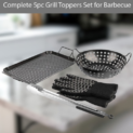 PitMaster King 5-Piece Grill Topper Pan and Tray Set $36.36 Shipped Free (Reg. $60.52) – Includes Gloves and Tongs @ $36.36