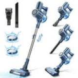 Prettycare Cordless Stick Vacuum Cleaner Lightweight Upright for Carpet Hard Floor Pet Hair W200.