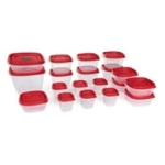 Rubbermaid Easy Find Vented Lids Food Storage Containers, 38-Piece Set, Red @ $9.00