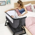 Sailnovo Adjustable 7-Level Height Portable Baby Bassinet Bedside Sleeper (Light Gray) @ $124.99