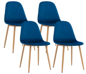 CANGLONG VELVET CUSHION DINING CHAIRS – SET OF 4 @ $88.29