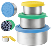 SET OF 3 STAINLESS STEEL FOOD CONTAINERS @ $10.99