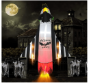 HALLOWEEN ROCKET-THEMED INFLATABLE OUTDOOR DECOR @ $14.99