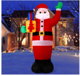 6-FT INFLATABLE SANTA W/ BUILT IN LIGHTS @ $23.99