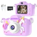 Seckton Upgrade Kids Camera with Cute Silicone Cover, Toy Cameras for Girls Age 3-10 Christmas Birthday Gifts-Purple @ $23.99