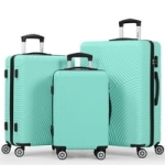 3-Piece Sunbee Lightweight Hardshell Luggage Sets (Mint Green)