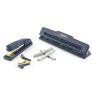 4-Piece Swingline S7044405-WMT Stapler Punch Kit with Stapler, 3-Hole Punch, Staple Remover & Staples (Navy and Gold ) @ $14.98